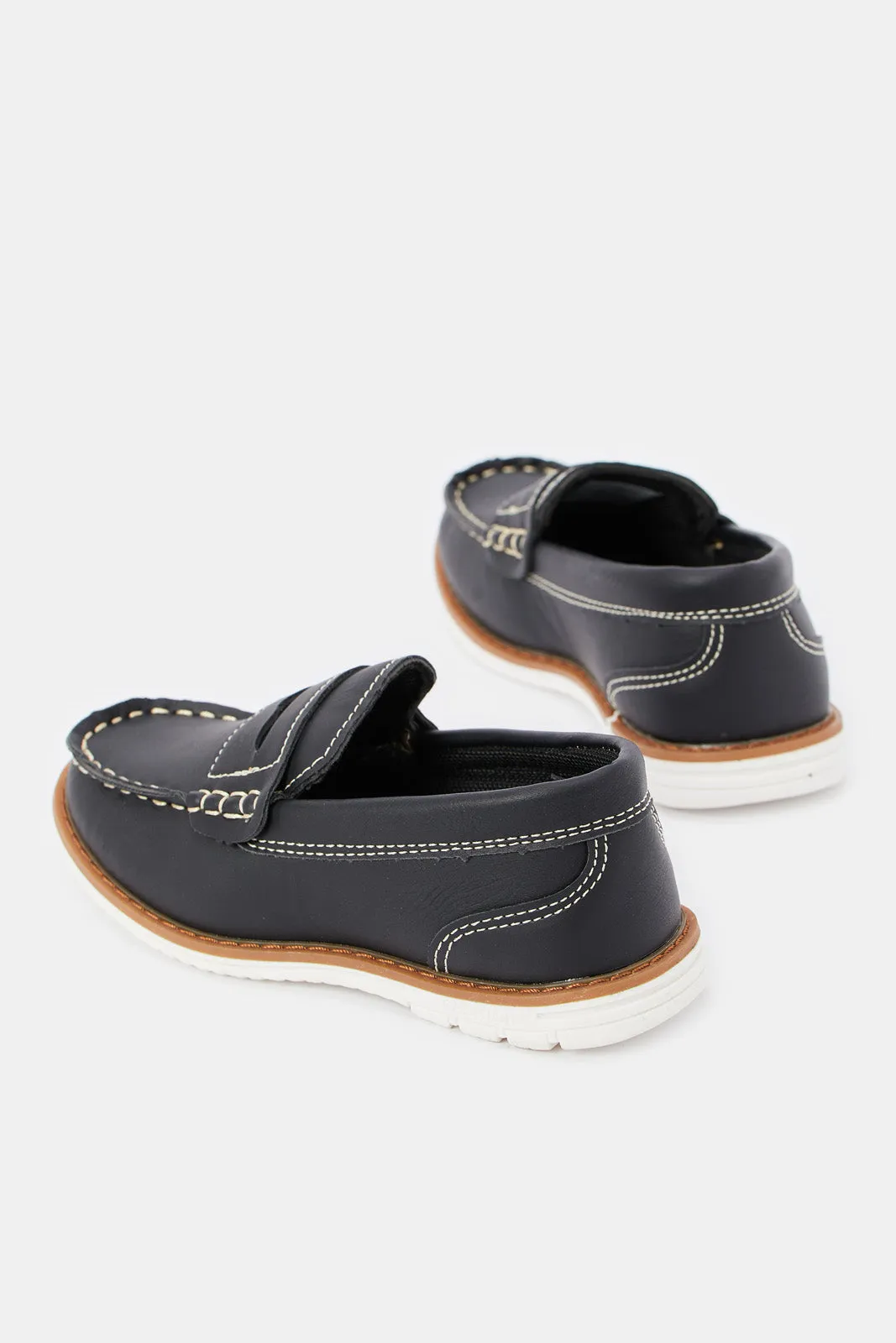 Boys Black Penny Loafer