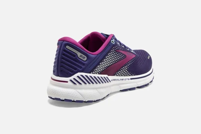 Brooks Womens Adrenaline GTS 22 B Running Shoe - Navy