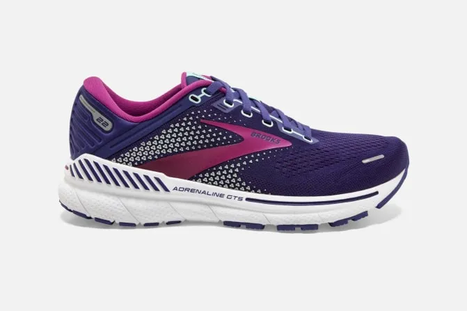 Brooks Womens Adrenaline GTS 22 B Running Shoe - Navy