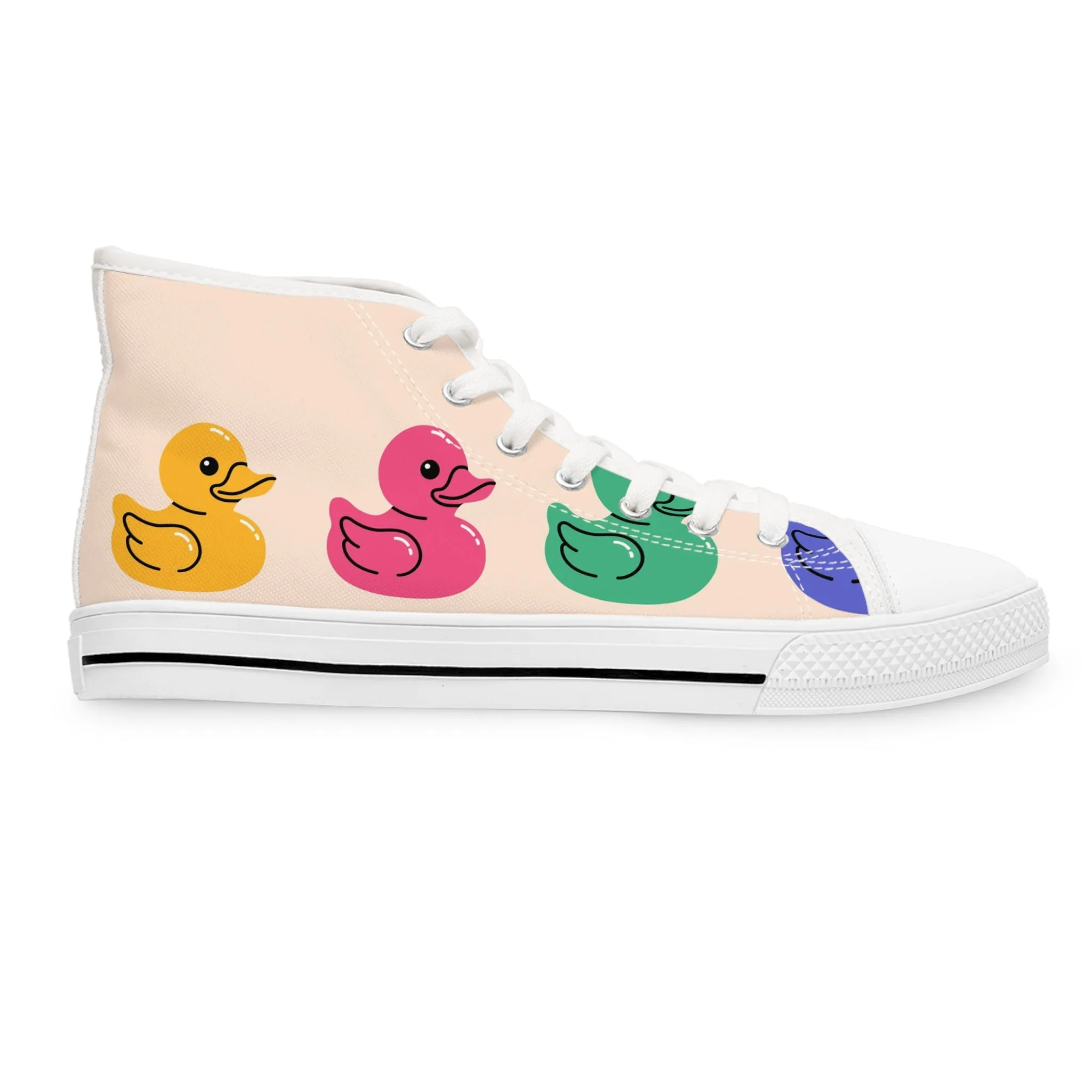 Colorful Rubber Duckies Women's High Top Sneakers