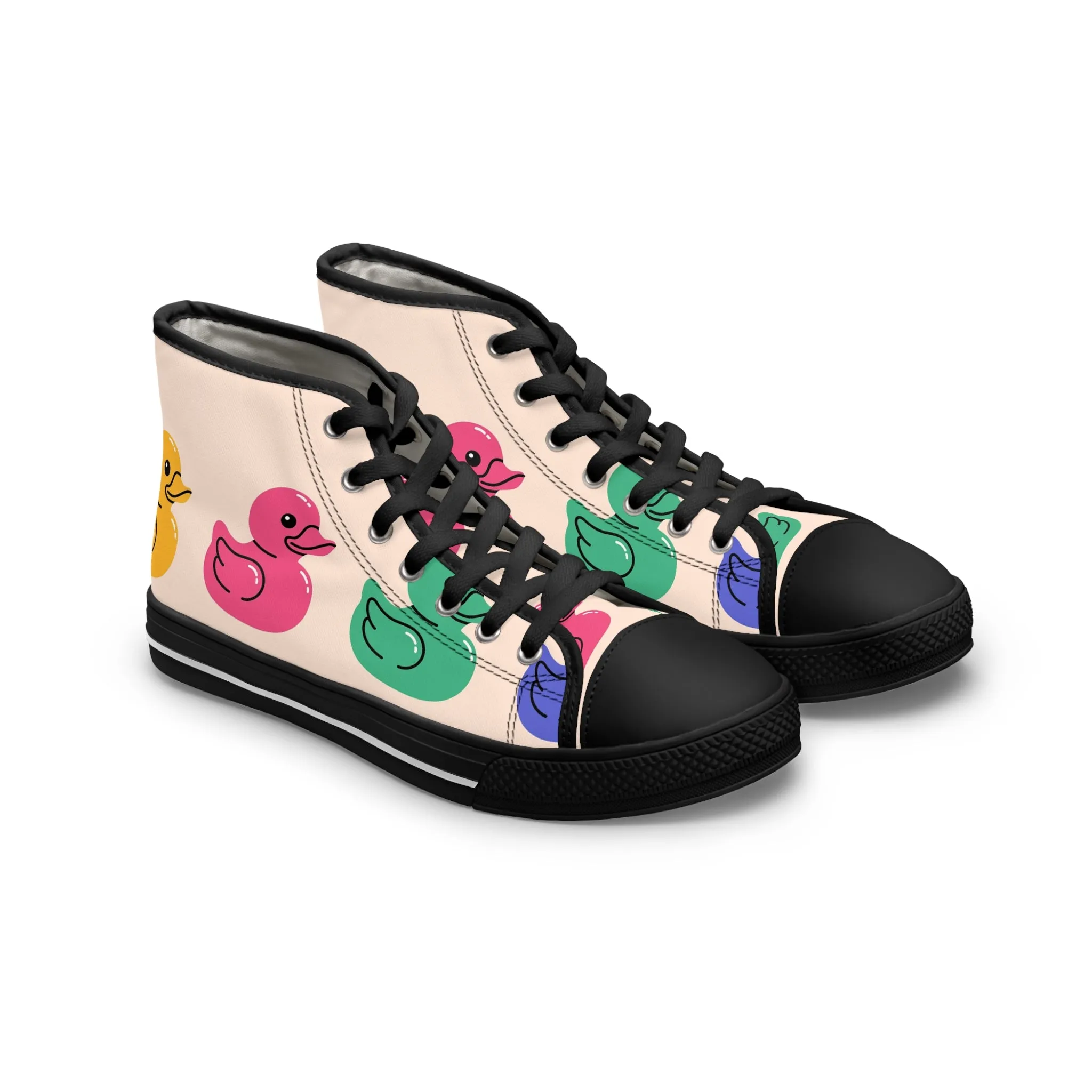 Colorful Rubber Duckies Women's High Top Sneakers