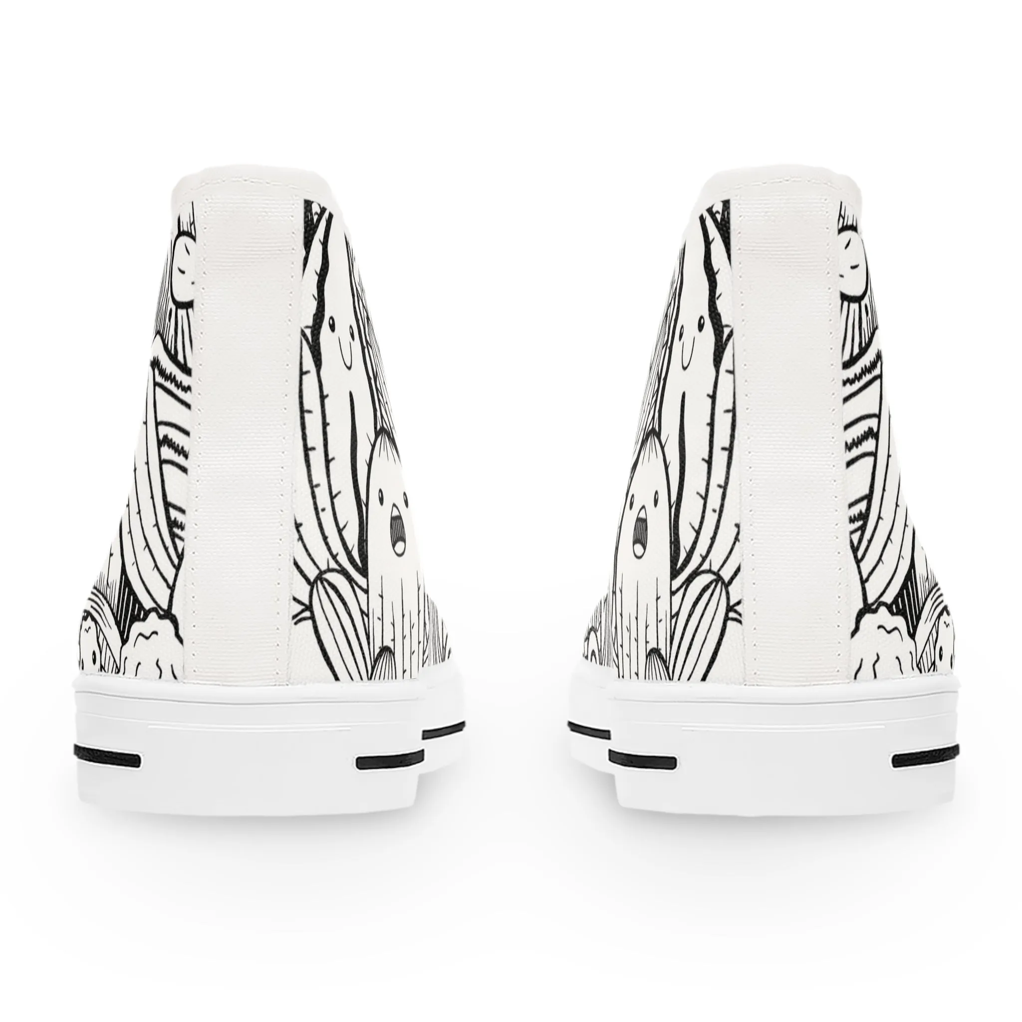 Doodle Cactus - Inovax Women's Hight Top Sneakers