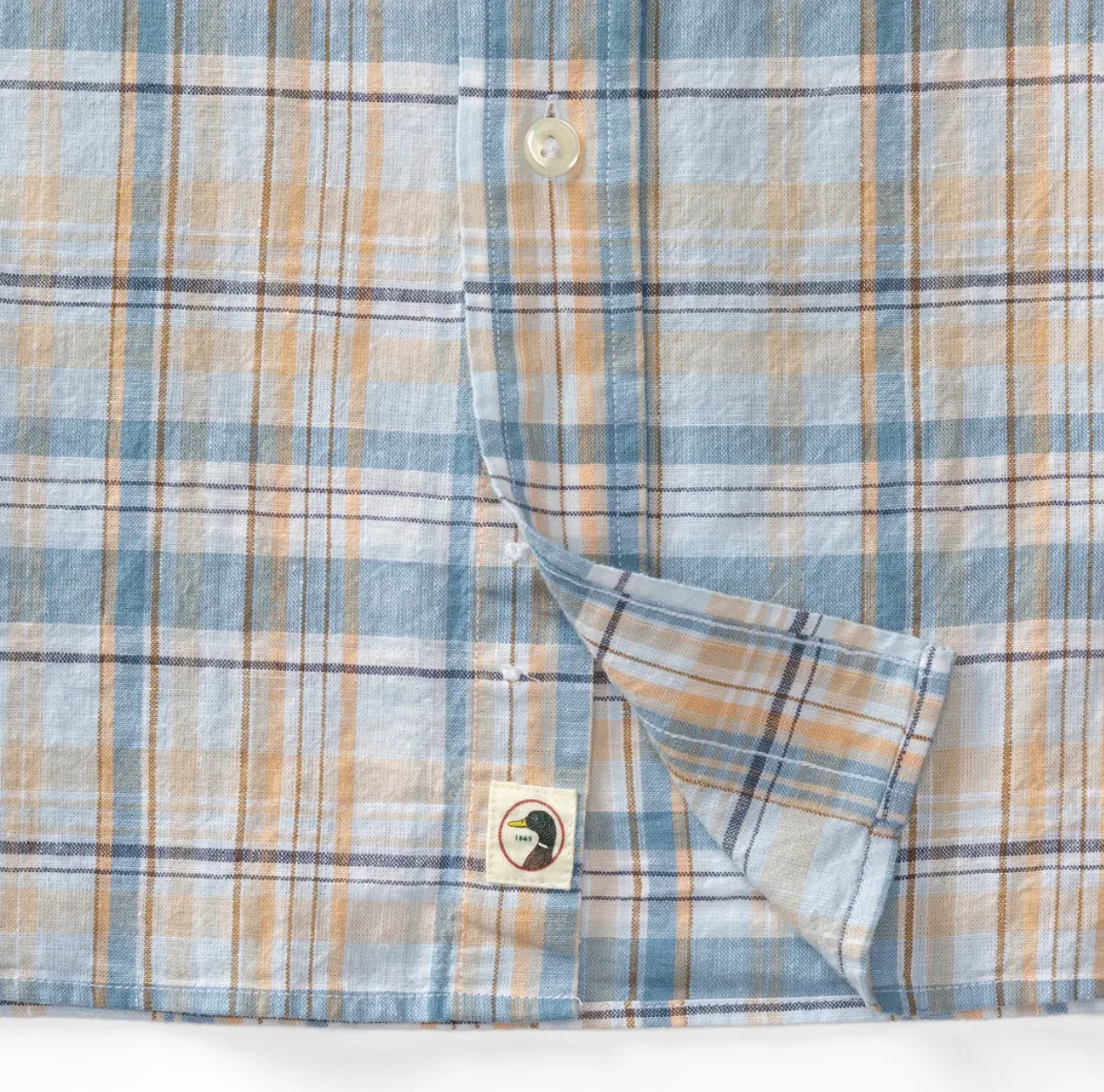 Duck Head Kinston Plaid Shirt Sky Blue