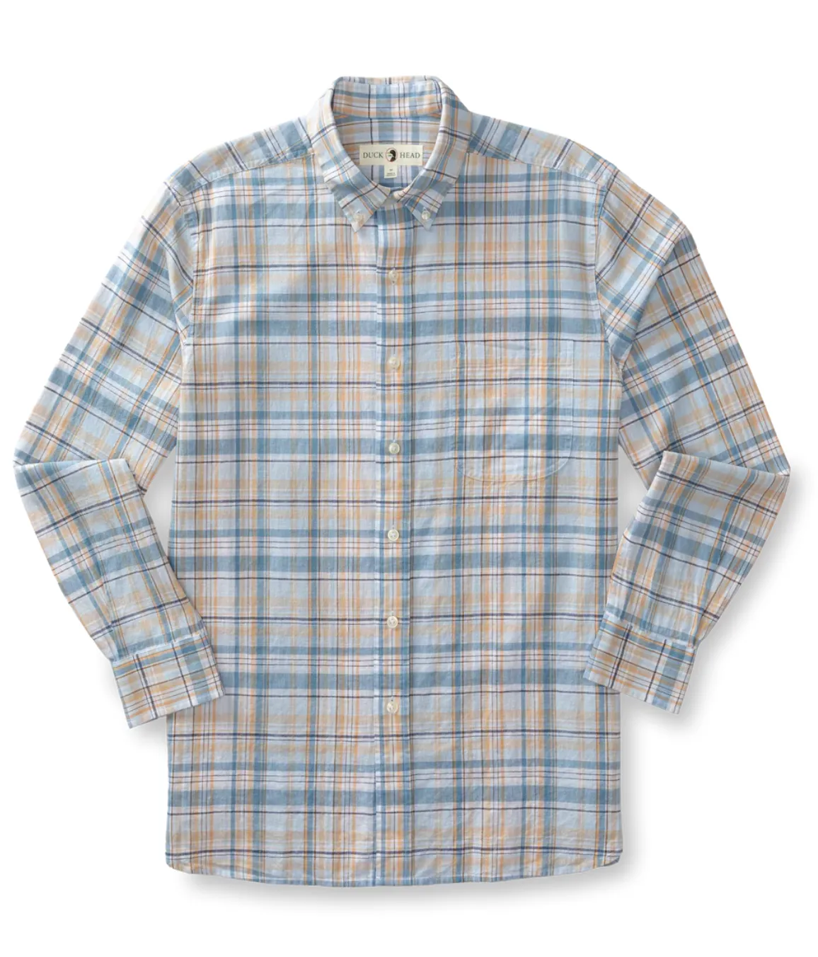 Duck Head Kinston Plaid Shirt Sky Blue