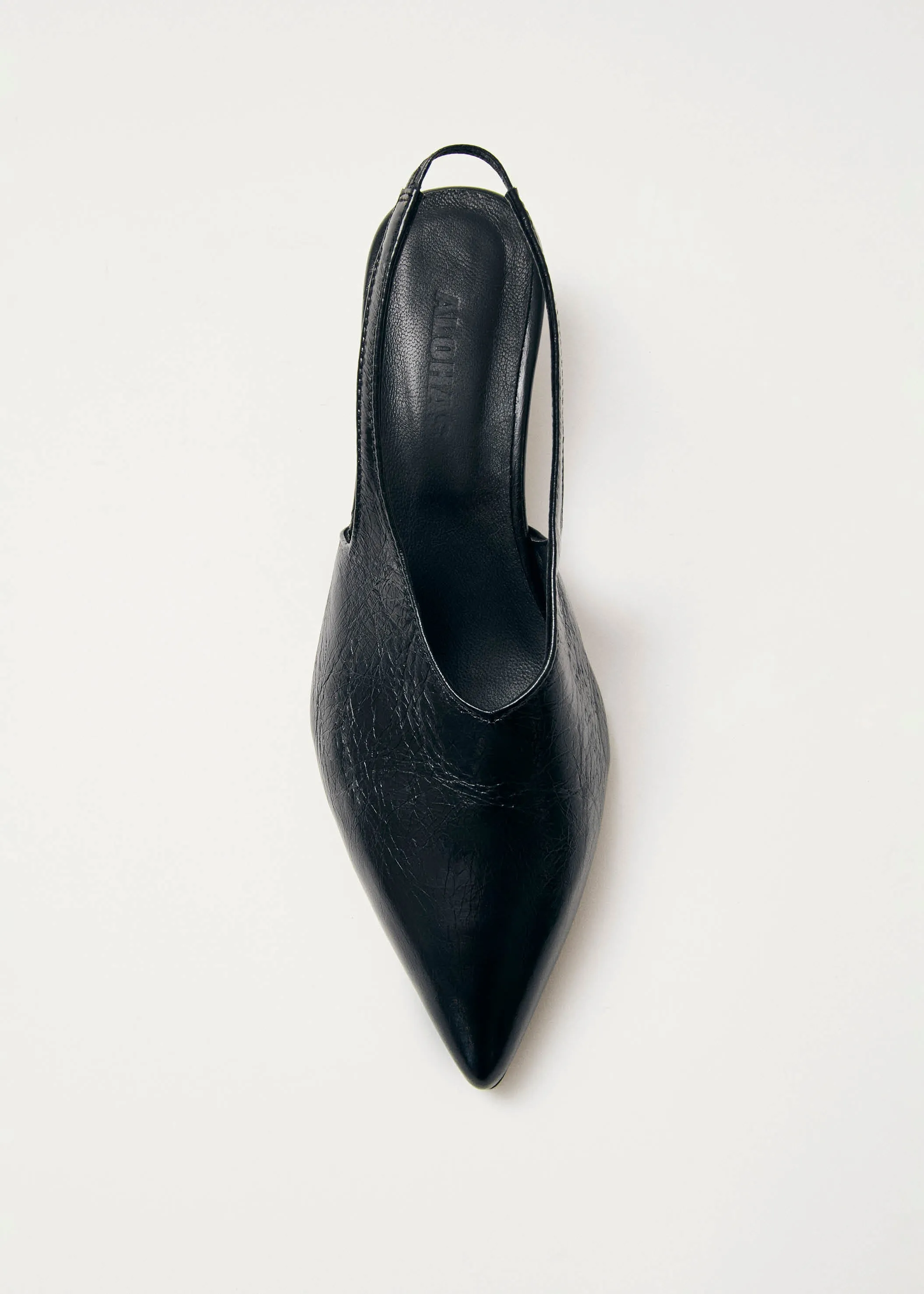 Eros Black Leather Pumps