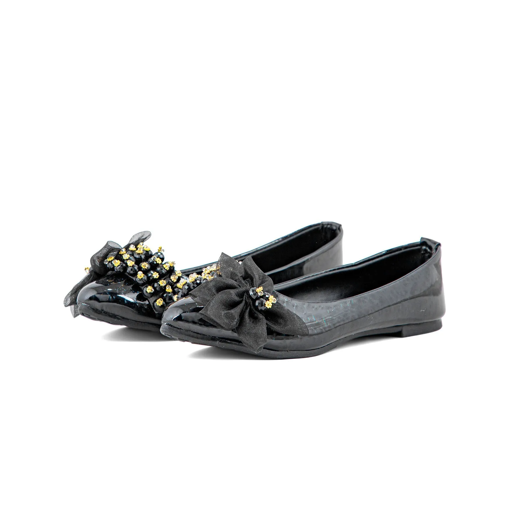 Girls Black Formal Pumps KD2367