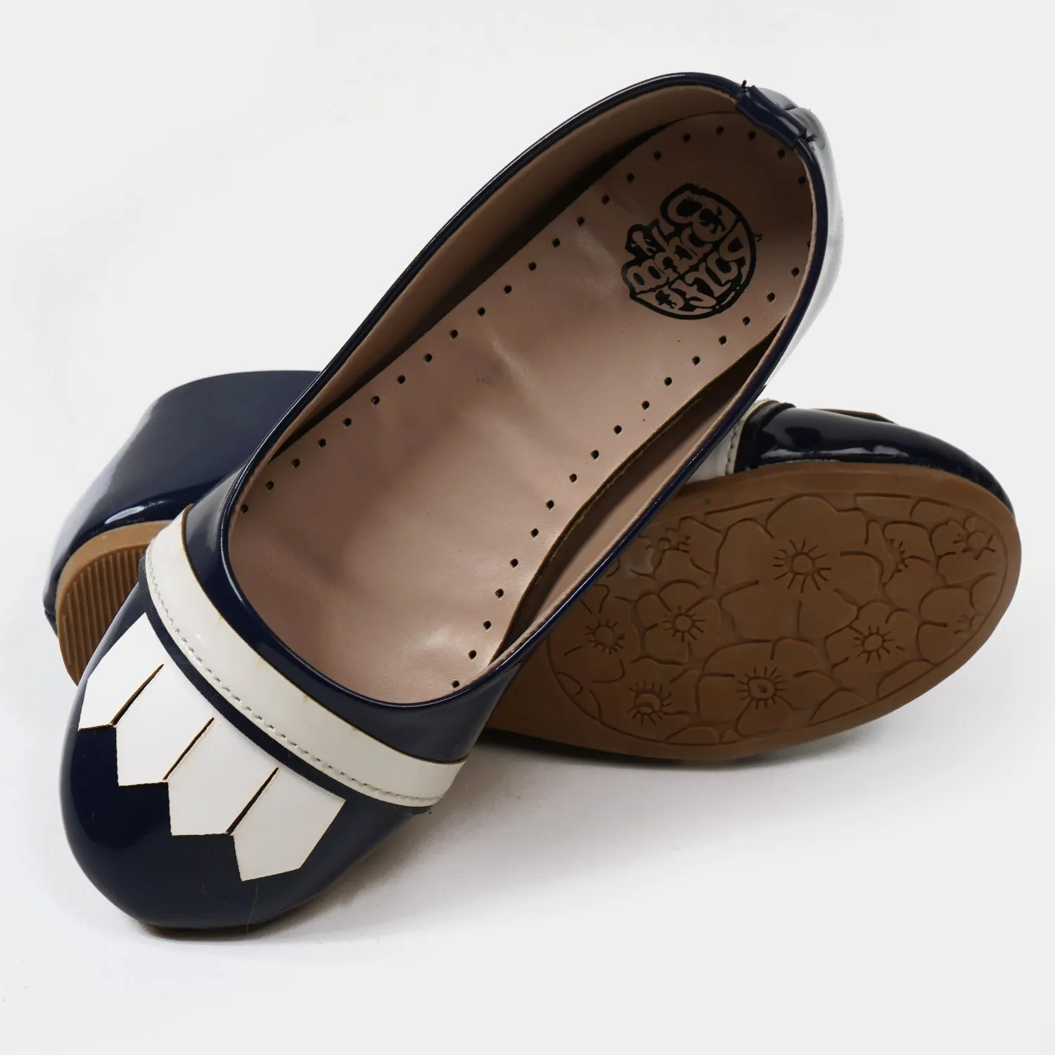 Girls Pumps 40-25 - Navy/White