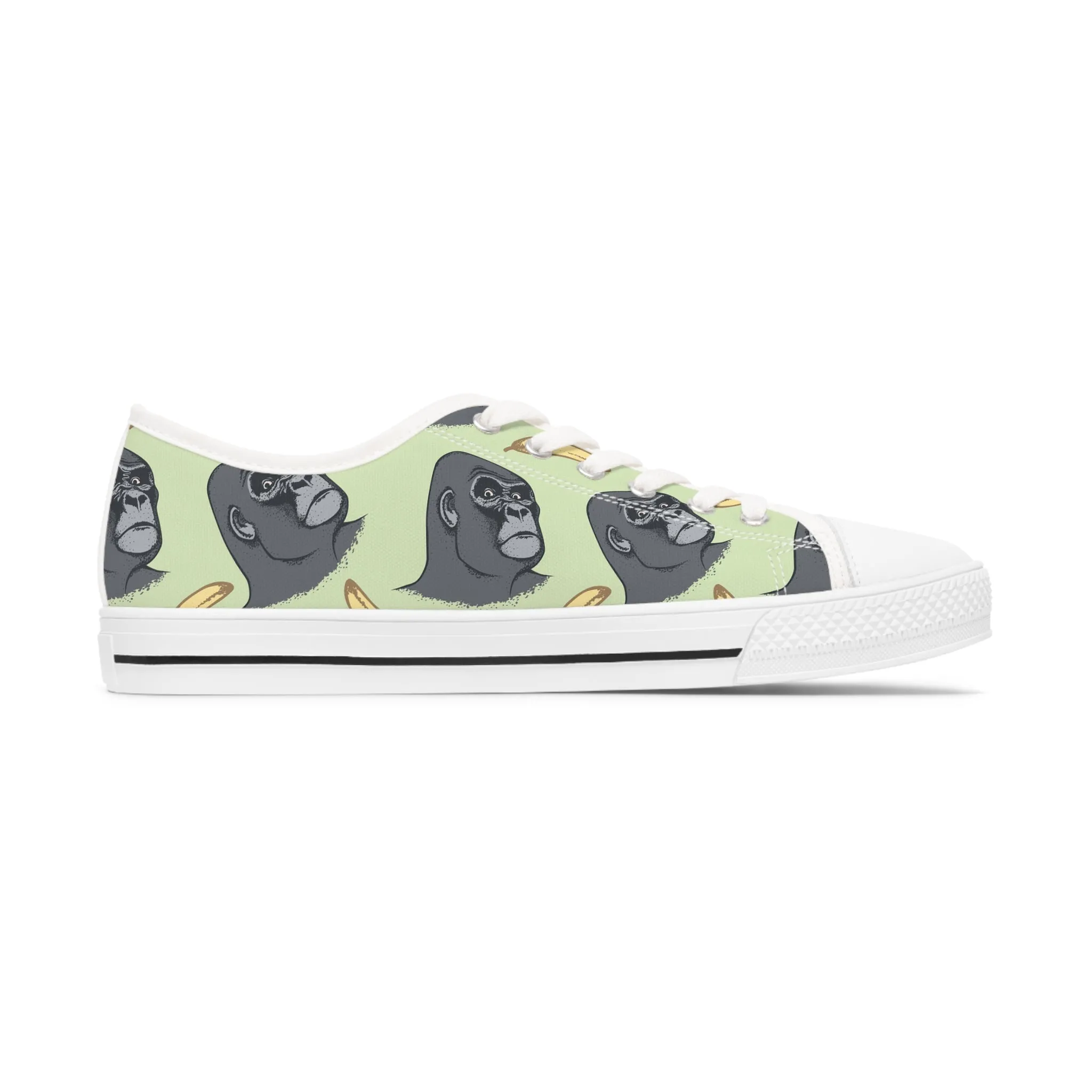 Gorilla and Banana Women's Low Top Sneakers