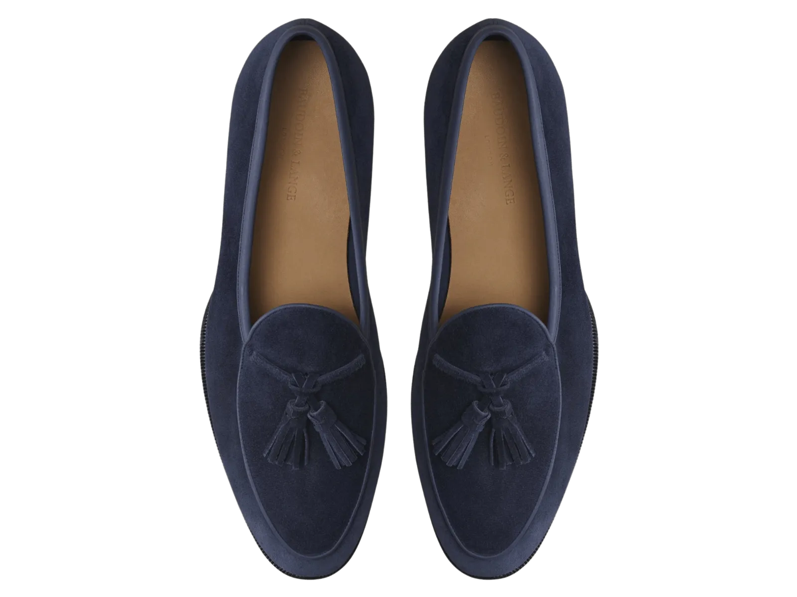 Grand Seine Tassel Loafers in French Navy Noble Suede