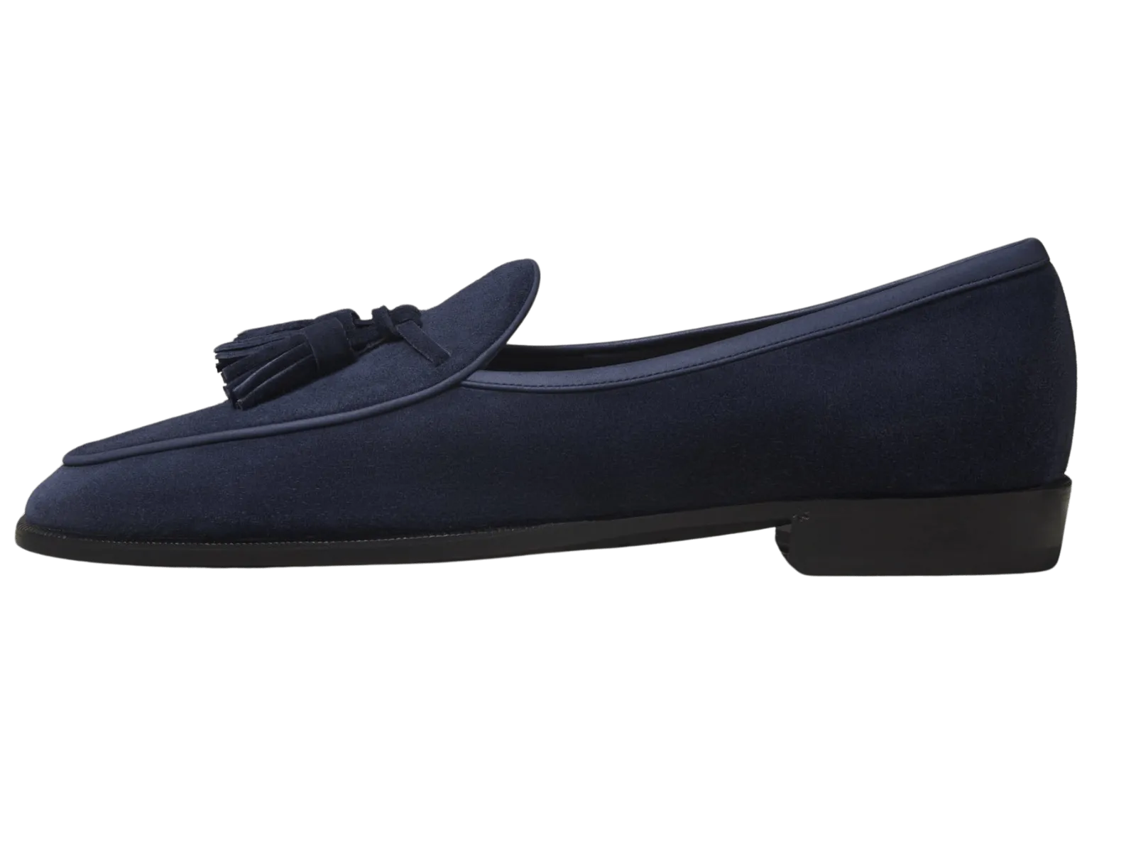 Grand Seine Tassel Loafers in French Navy Noble Suede