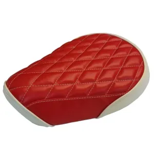 Honda Super Cub / Trail 125 Two Tone Diamond Seat Cover Red and Cream