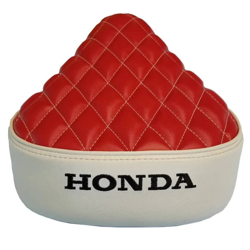 Honda Super Cub / Trail 125 Two Tone Diamond Seat Cover Red and Cream