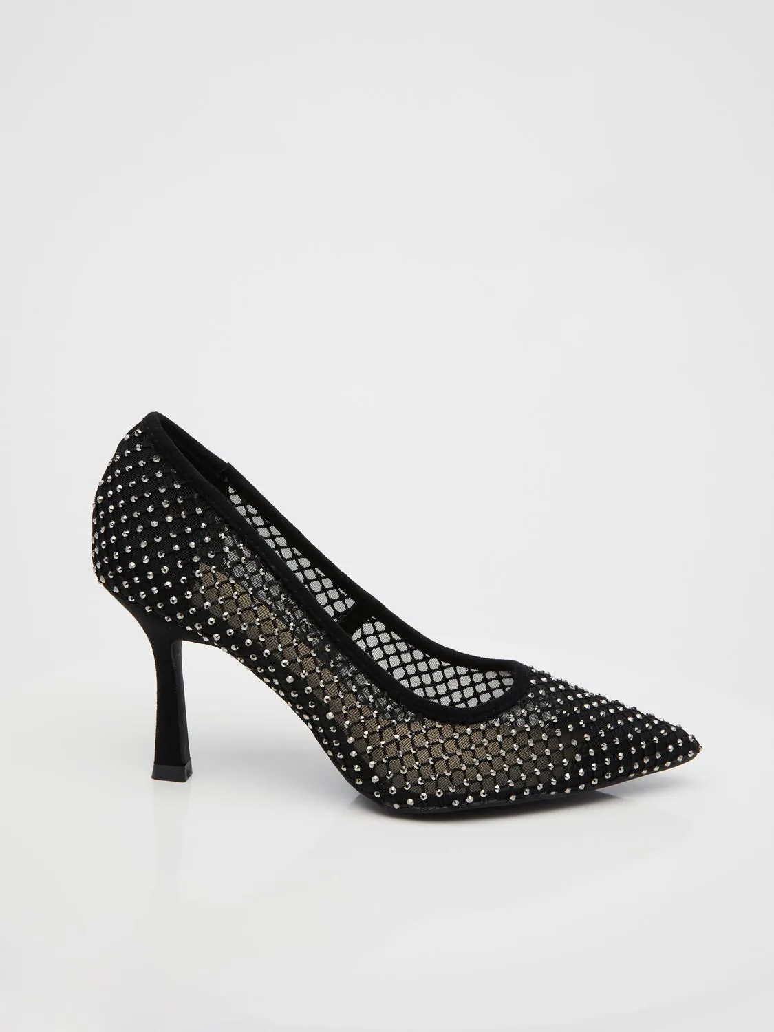 Jewelled Pointed-Toe High Heel Pump