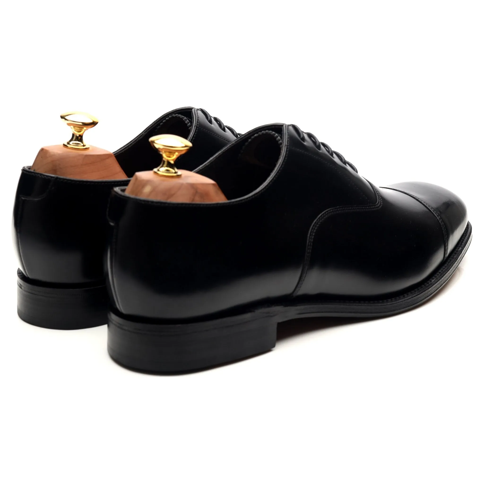 'Knightsbridge' Black Leather Oxford UK 10 F