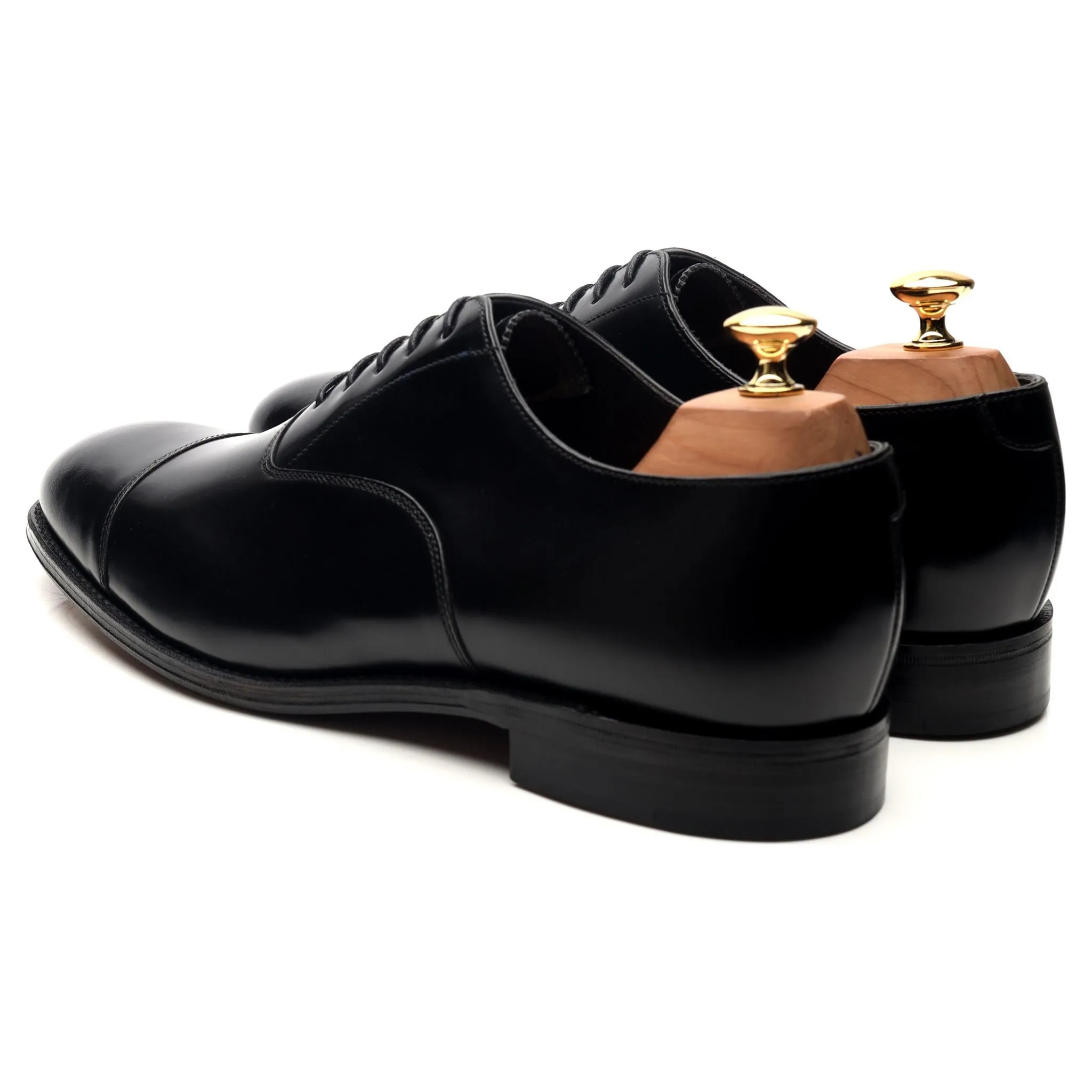 'Knightsbridge' Black Leather Oxford UK 10 F