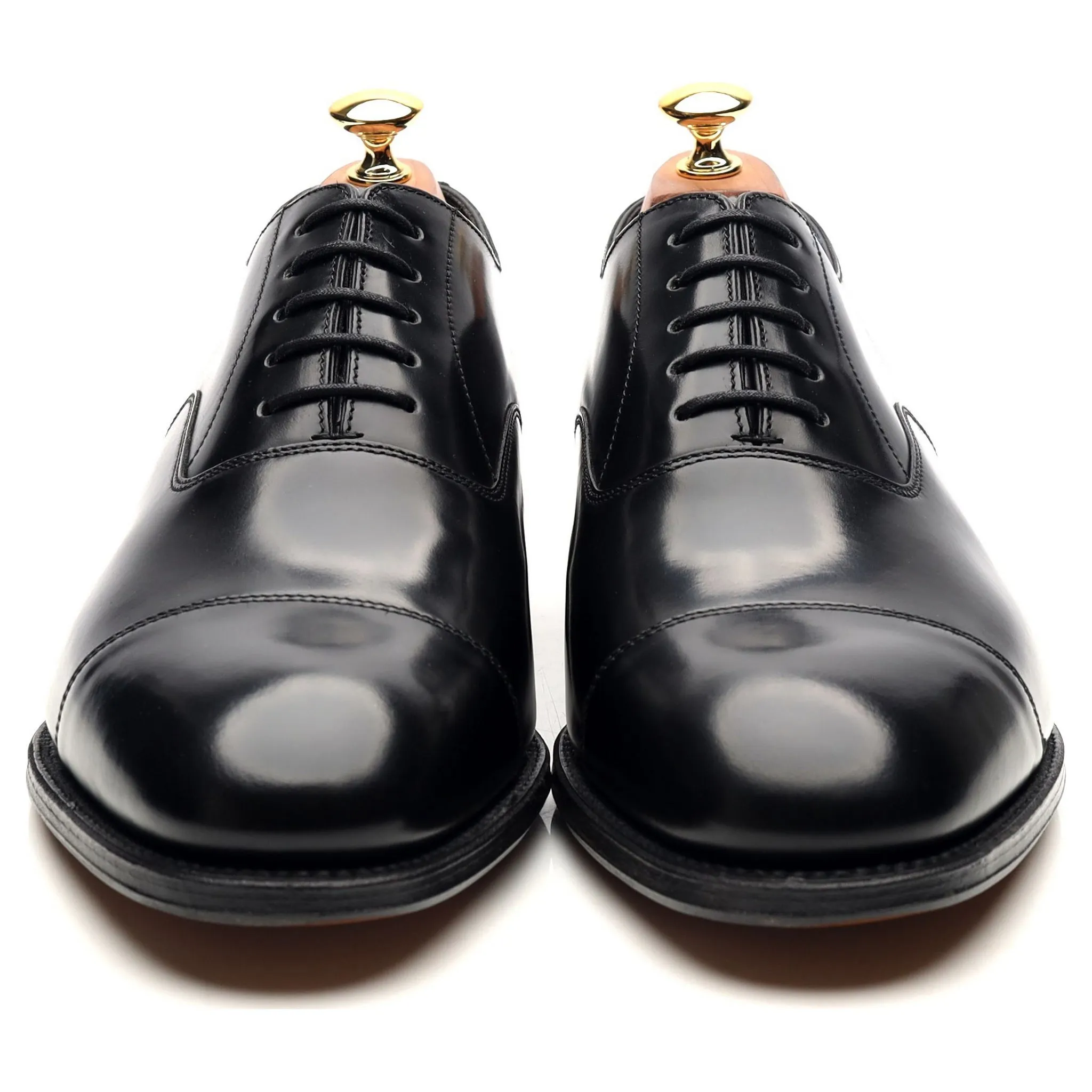 'Knightsbridge' Black Leather Oxford UK 10 F