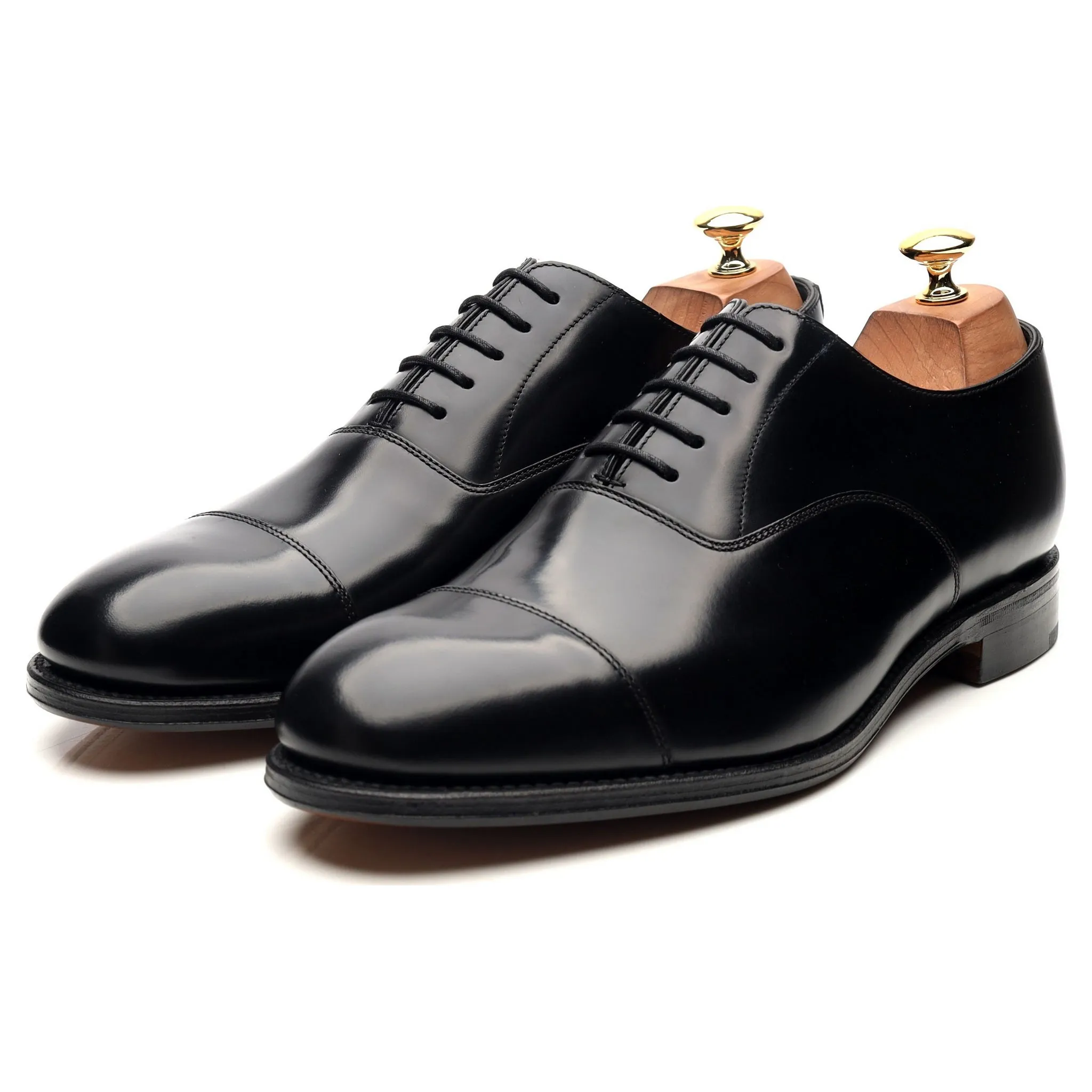 'Knightsbridge' Black Leather Oxford UK 10 F