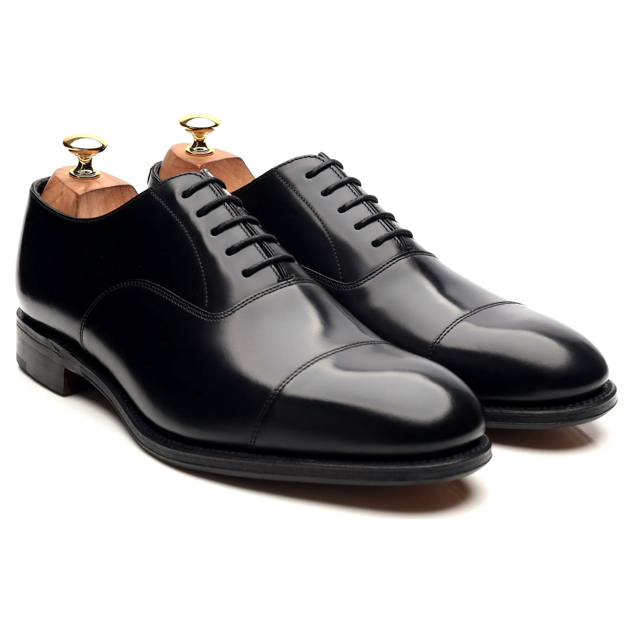 'Knightsbridge' Black Leather Oxford UK 10 F