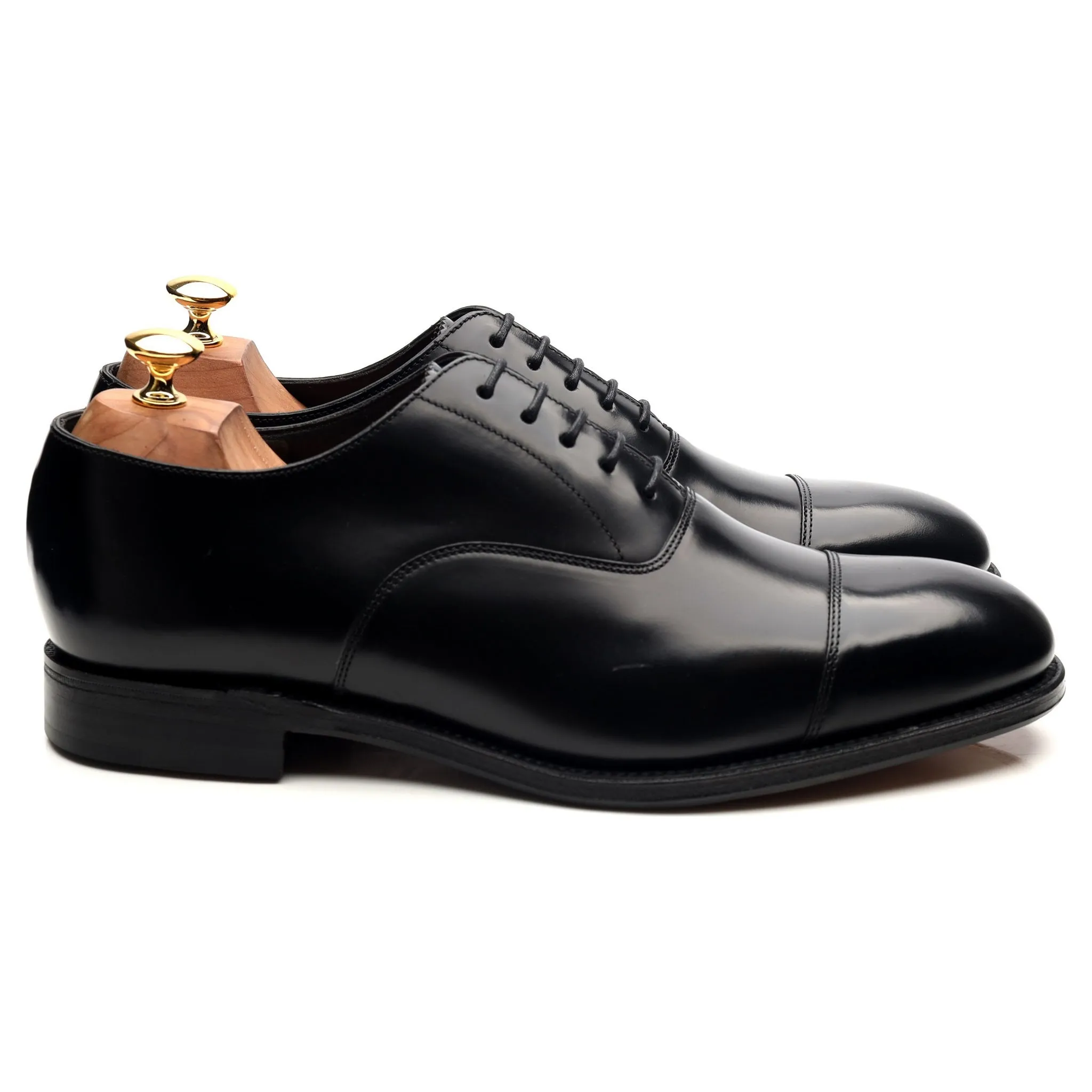 'Knightsbridge' Black Leather Oxford UK 10 F