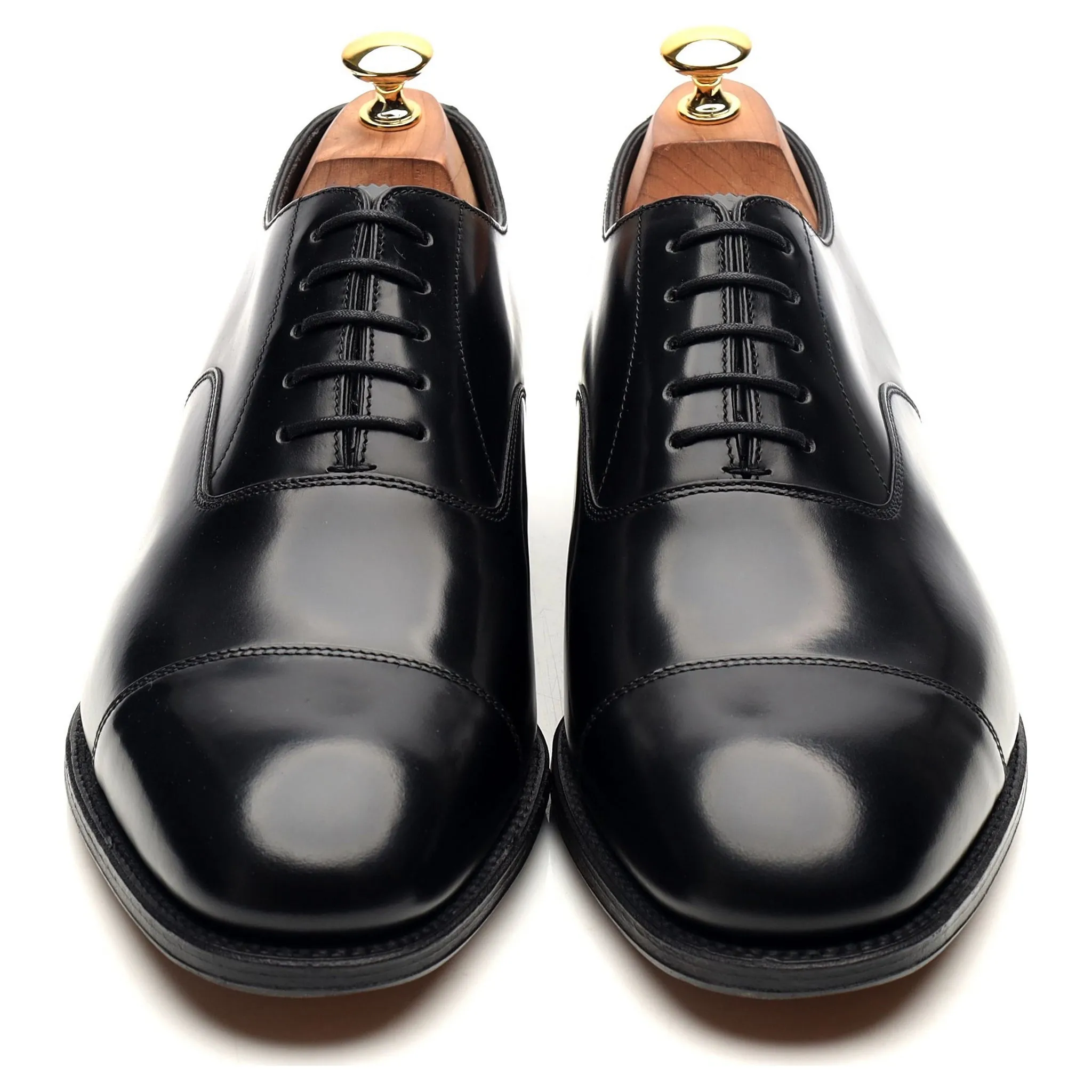 'Knightsbridge' Black Leather Oxford UK 10 F