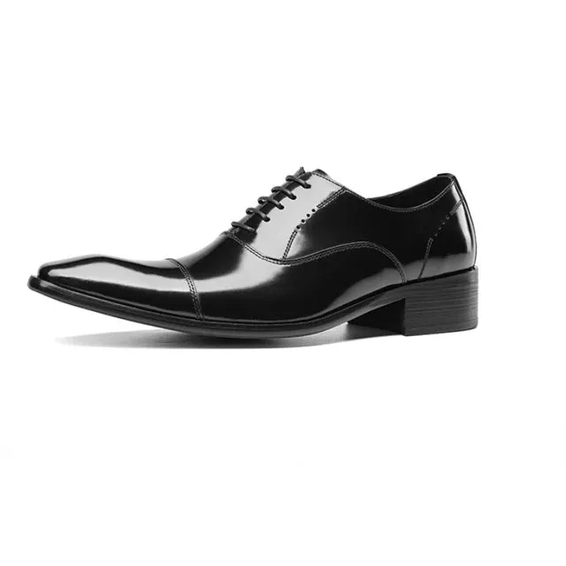 Luxury Shiny Pigskin Leather Shoes