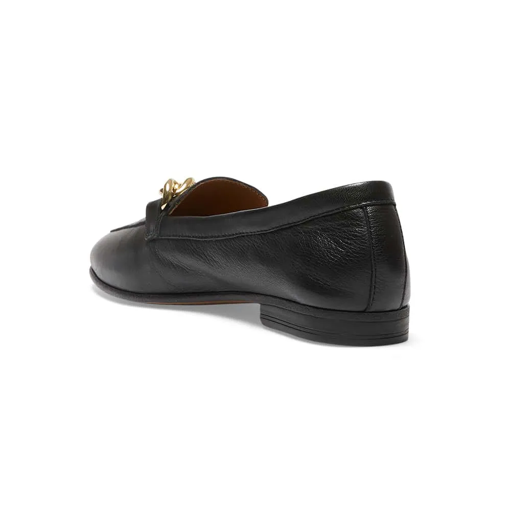 Lyla Loafer in Black Leather