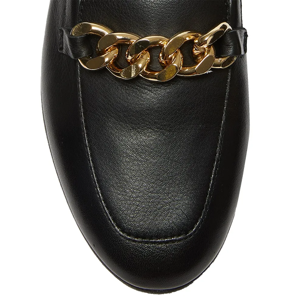 Lyla Loafer in Black Leather