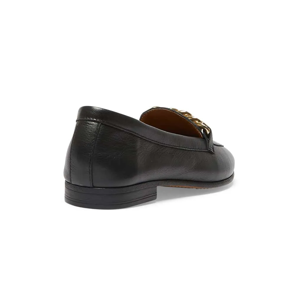 Lyla Loafer in Black Leather