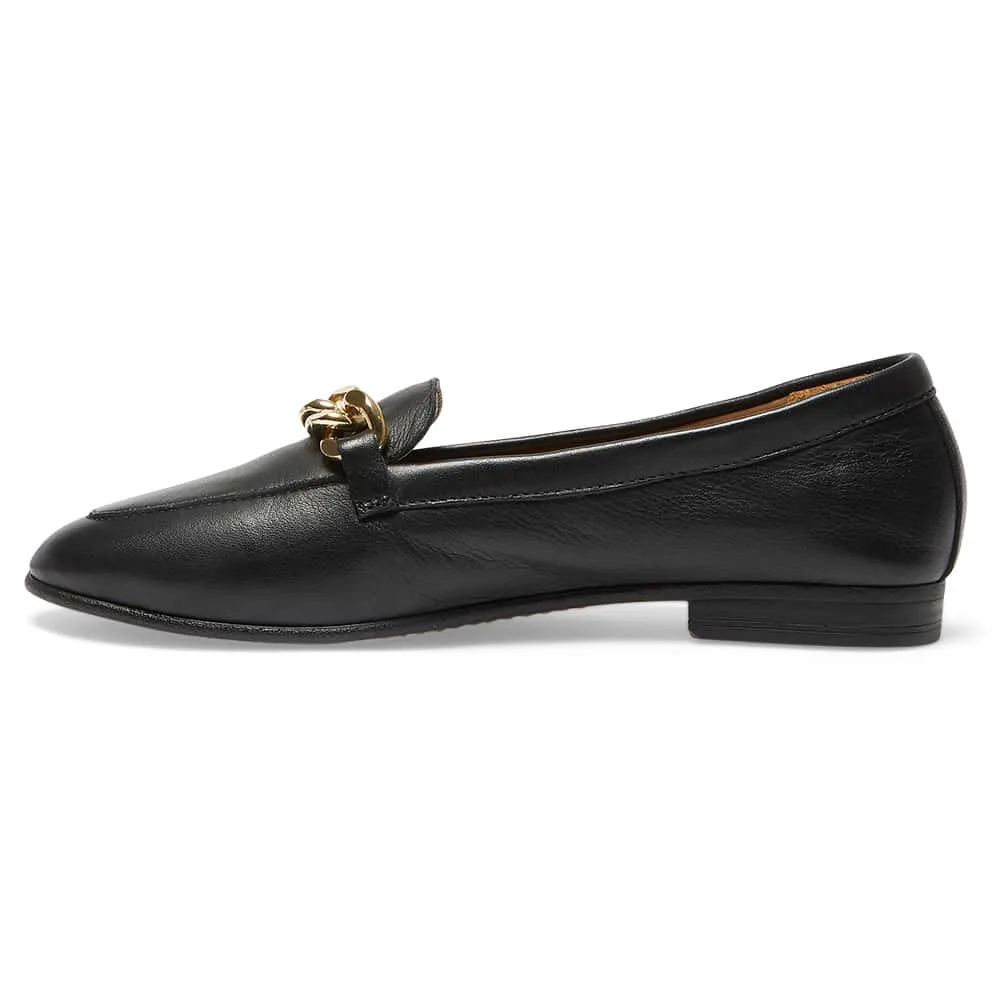 Lyla Loafer in Black Leather