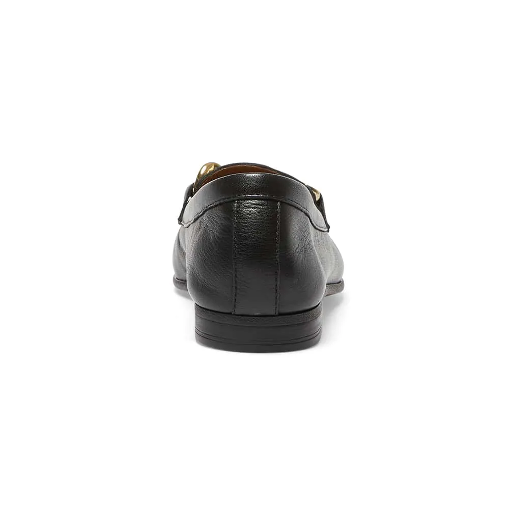 Lyla Loafer in Black Leather