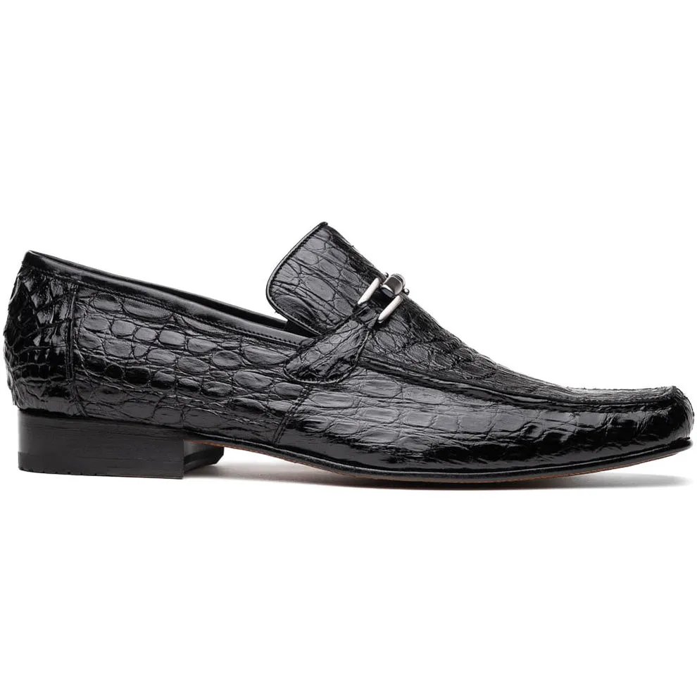 Marco Di Milano Fabro Men's Shoes Exotic Caiman Crocodile Horsebit Loafers (MDM1200)