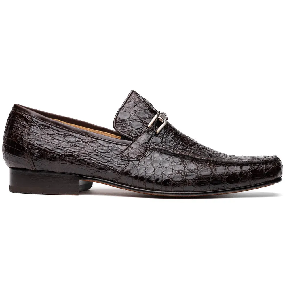 Marco Di Milano Fabro Men's Shoes Exotic Caiman Crocodile Horsebit Loafers (MDM1200)