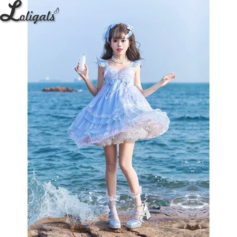 Miss Esther ~ Elegant Lolita JSK Dress Shiny Party Dress