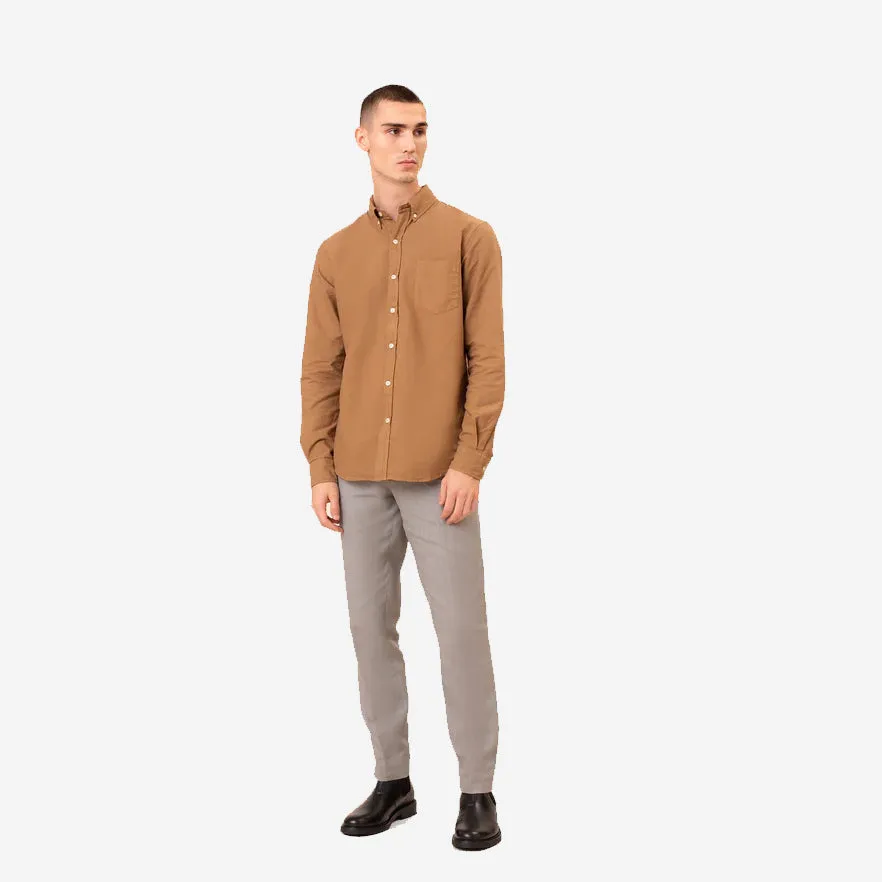 Organic Button-Down Oxford Shirt - Desert Khaki