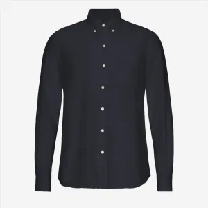 Organic Button-Down Oxford Shirt - Navy Blue