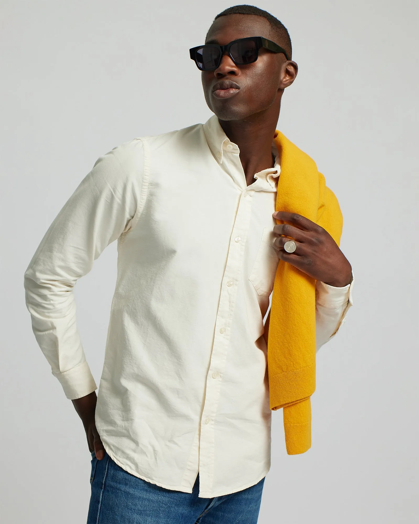 Organic Button Down Shirt - Desert Khaki