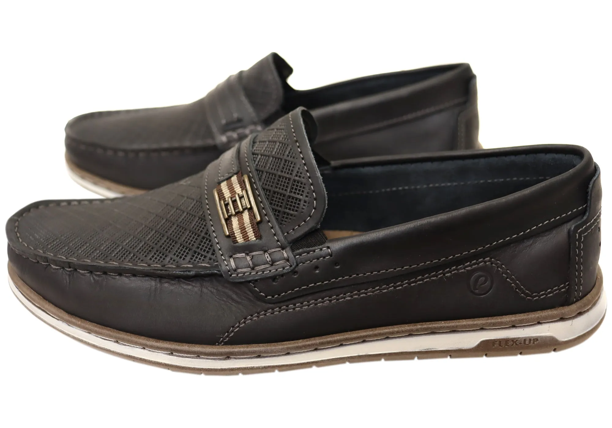 Pegada Monti Mens Comfortable Leather Loafers Shoes Made In Brazil