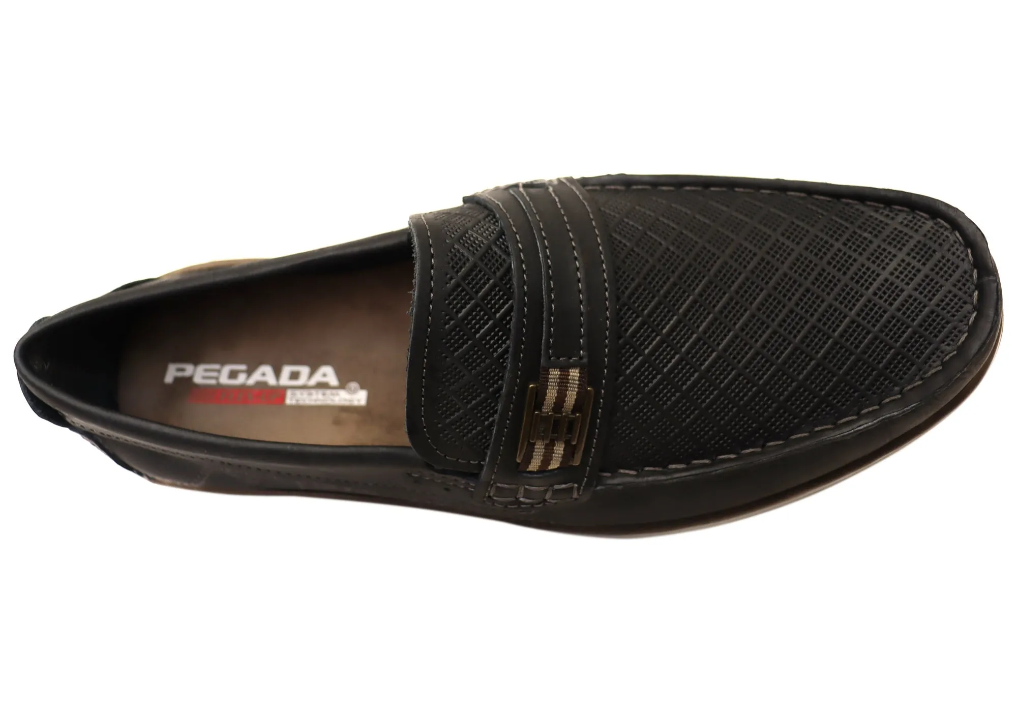 Pegada Monti Mens Comfortable Leather Loafers Shoes Made In Brazil