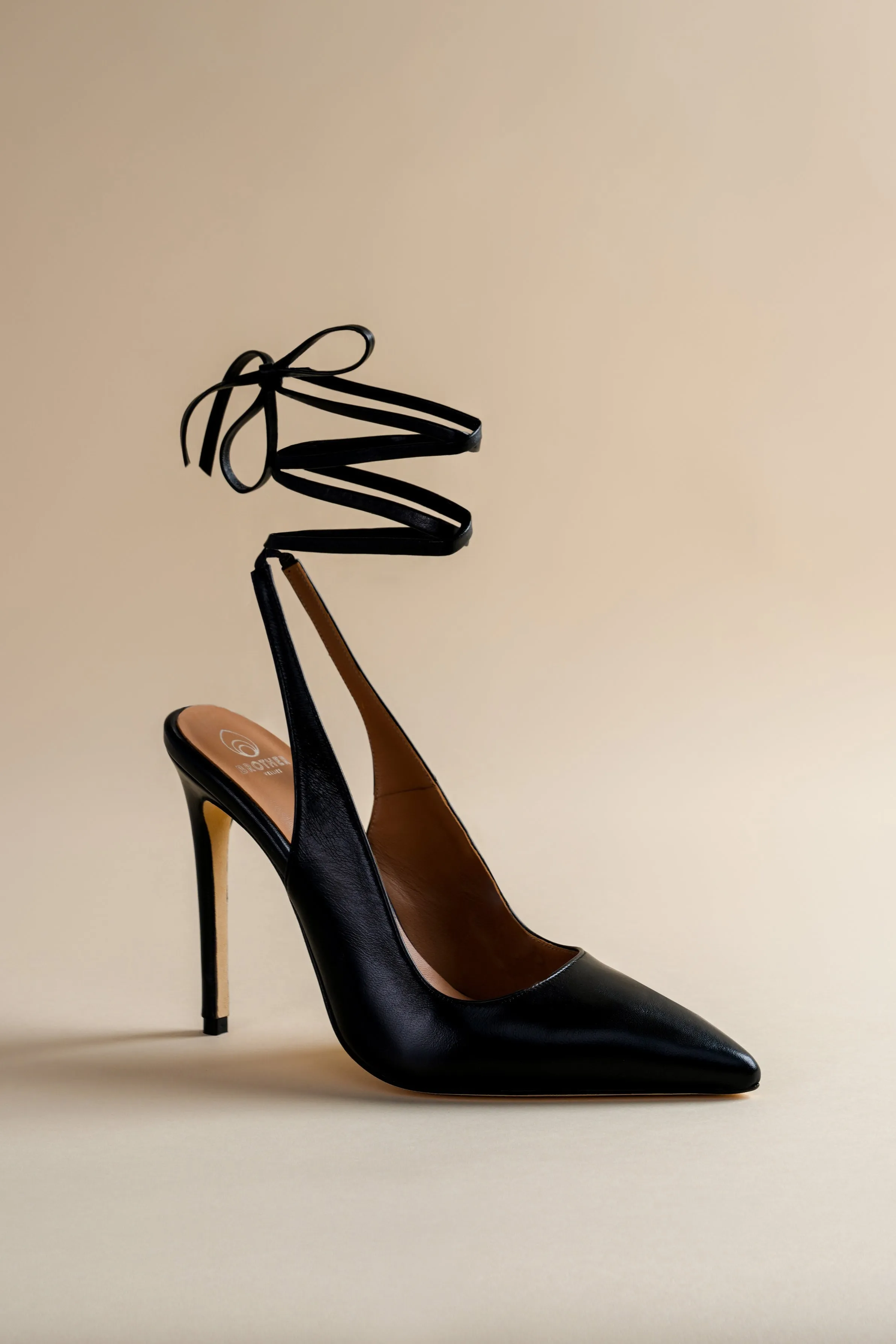 Ribbon Pump in Midnight Nappa Leather