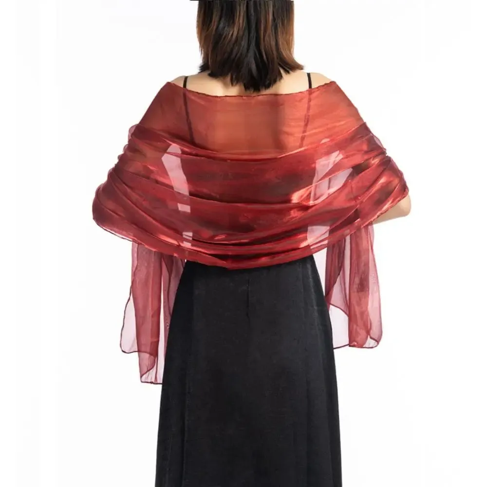 Shawls Long Shiny Cloak Dress Scarf Wraps