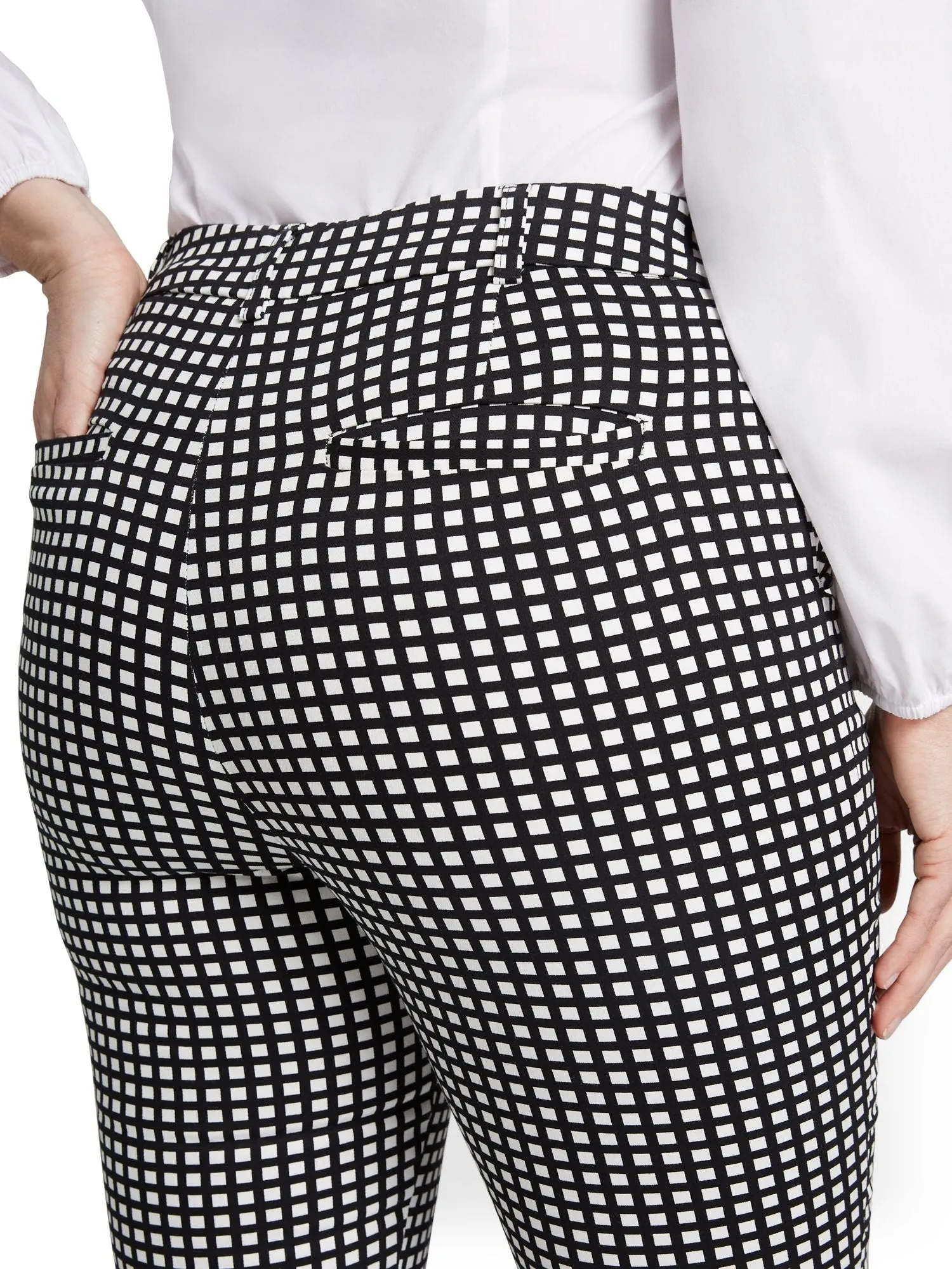 Tall High-Waisted Check Straight-Leg Pant - NY&Chic Collection