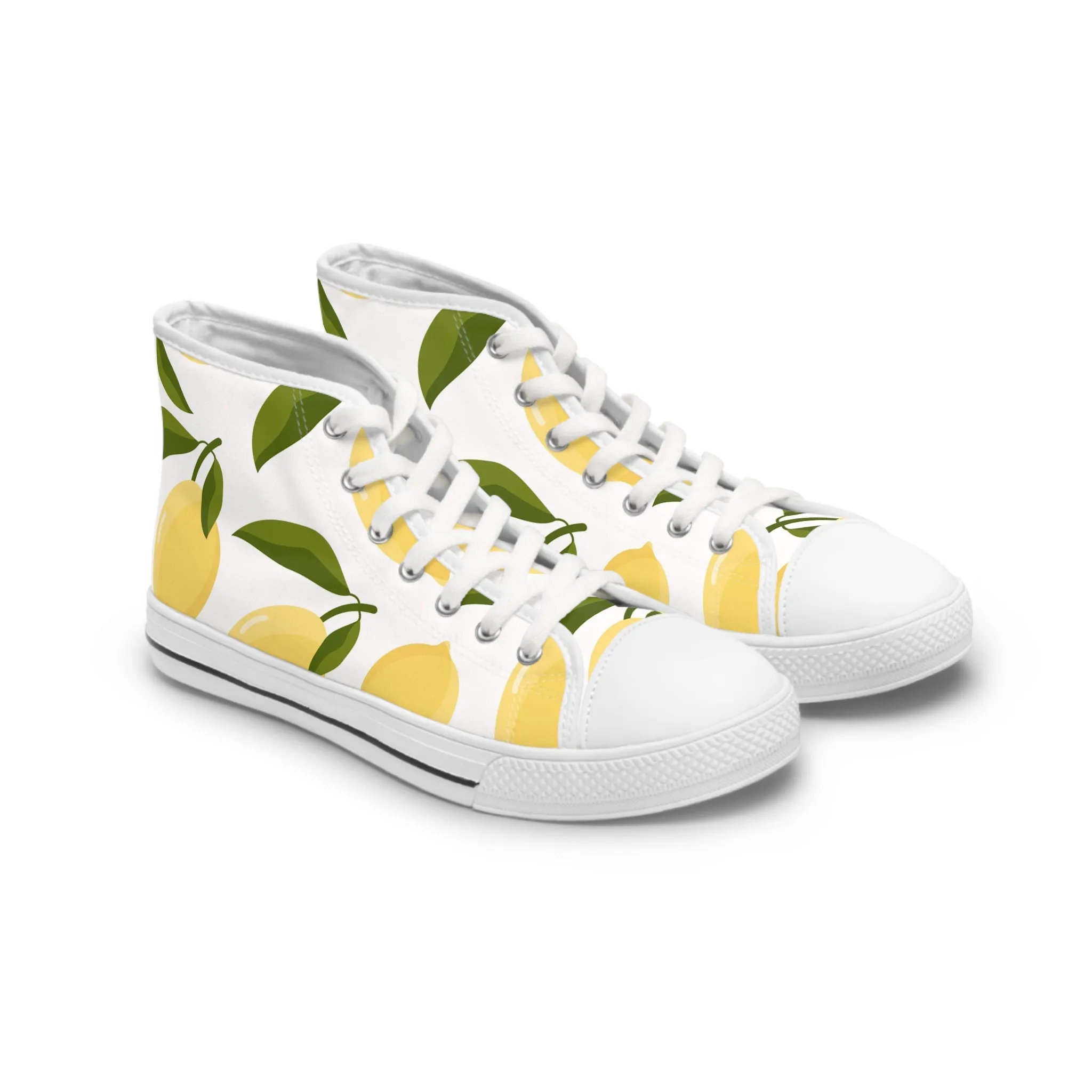 Tropical Lemons Women's High Top Sneakers