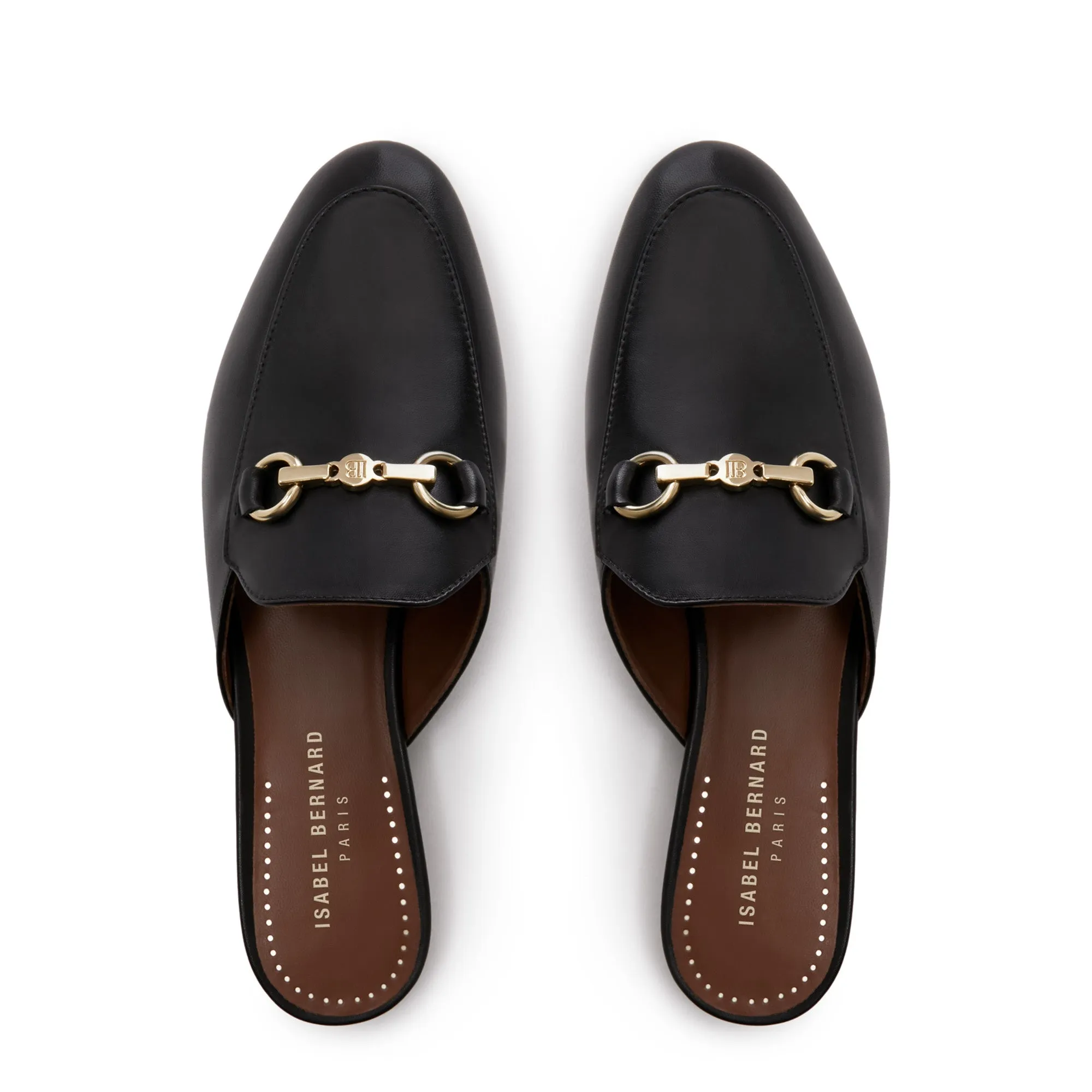 Vendôme Fleur black calfskin leather slipper loafers