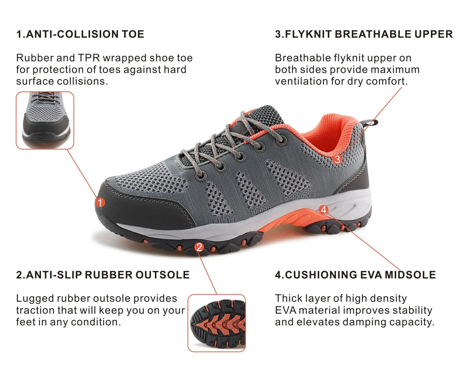 Women Knit Athletic Hiking Shoes