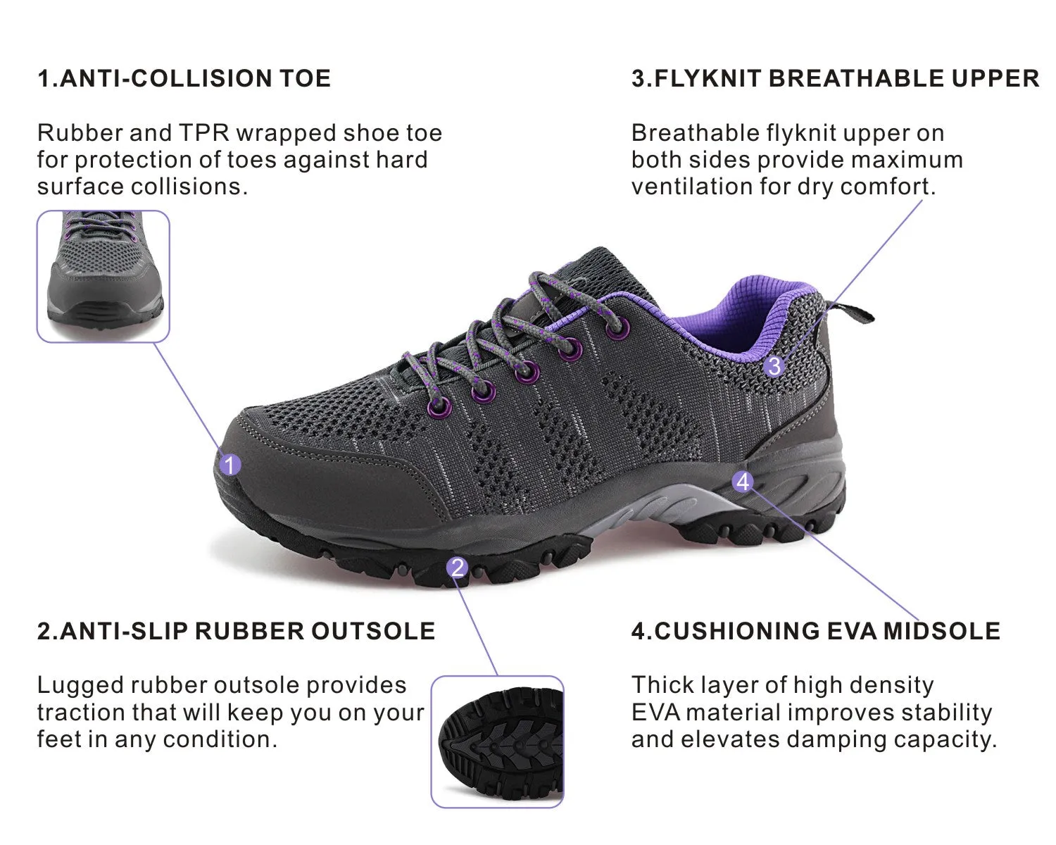 Women Knit Athletic Hiking Shoes