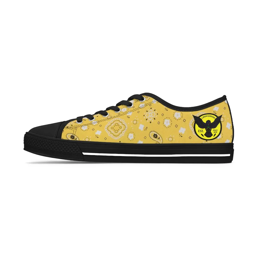 Women's Crowgodshi Yellow Colors Low Top Sneakers