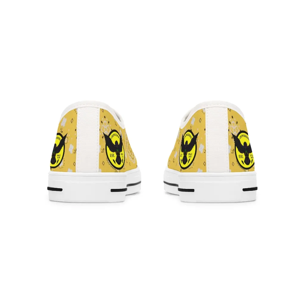 Women's Crowgodshi Yellow Colors Low Top Sneakers