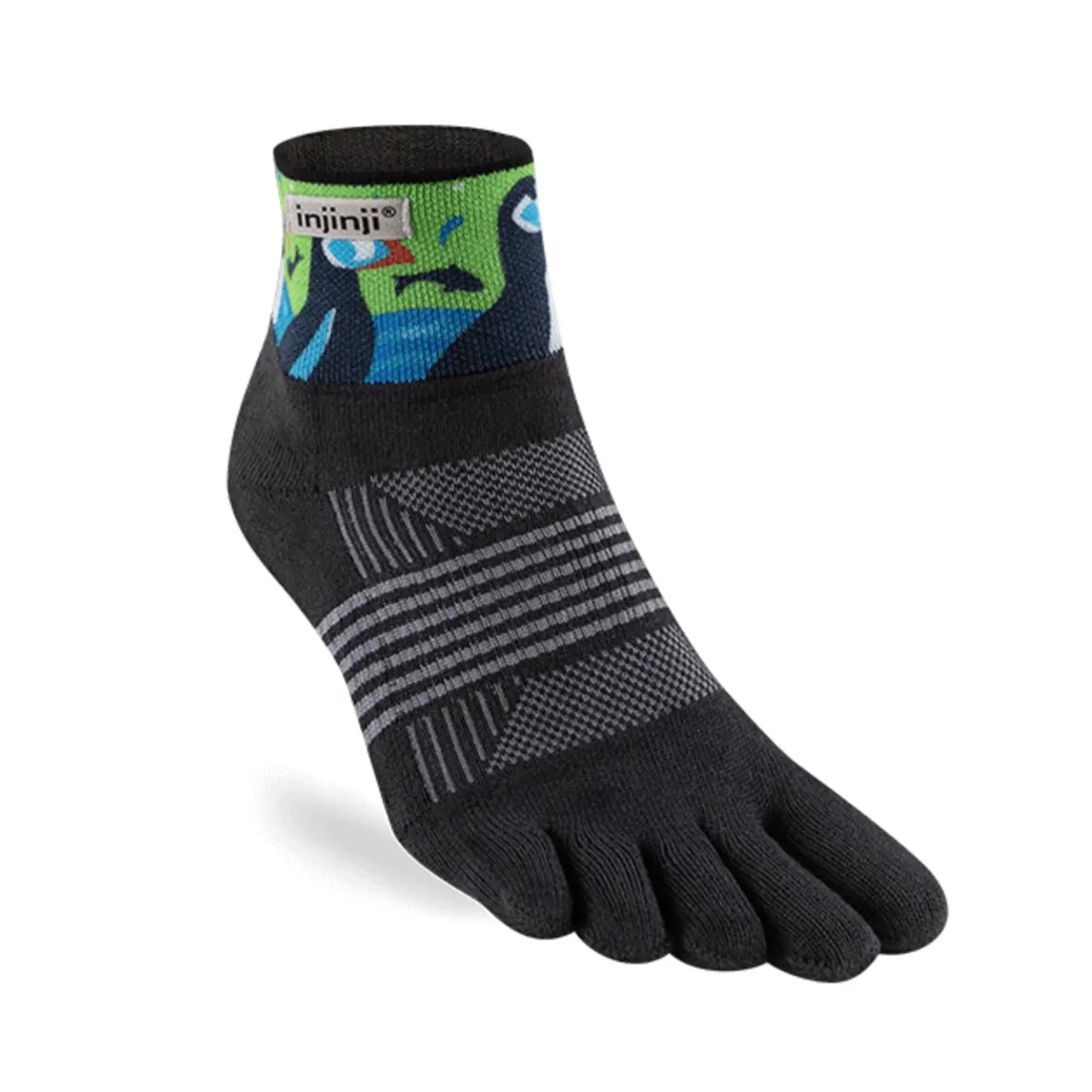 Womens Injinji Trail Artist Designed Mini-Crew Socks