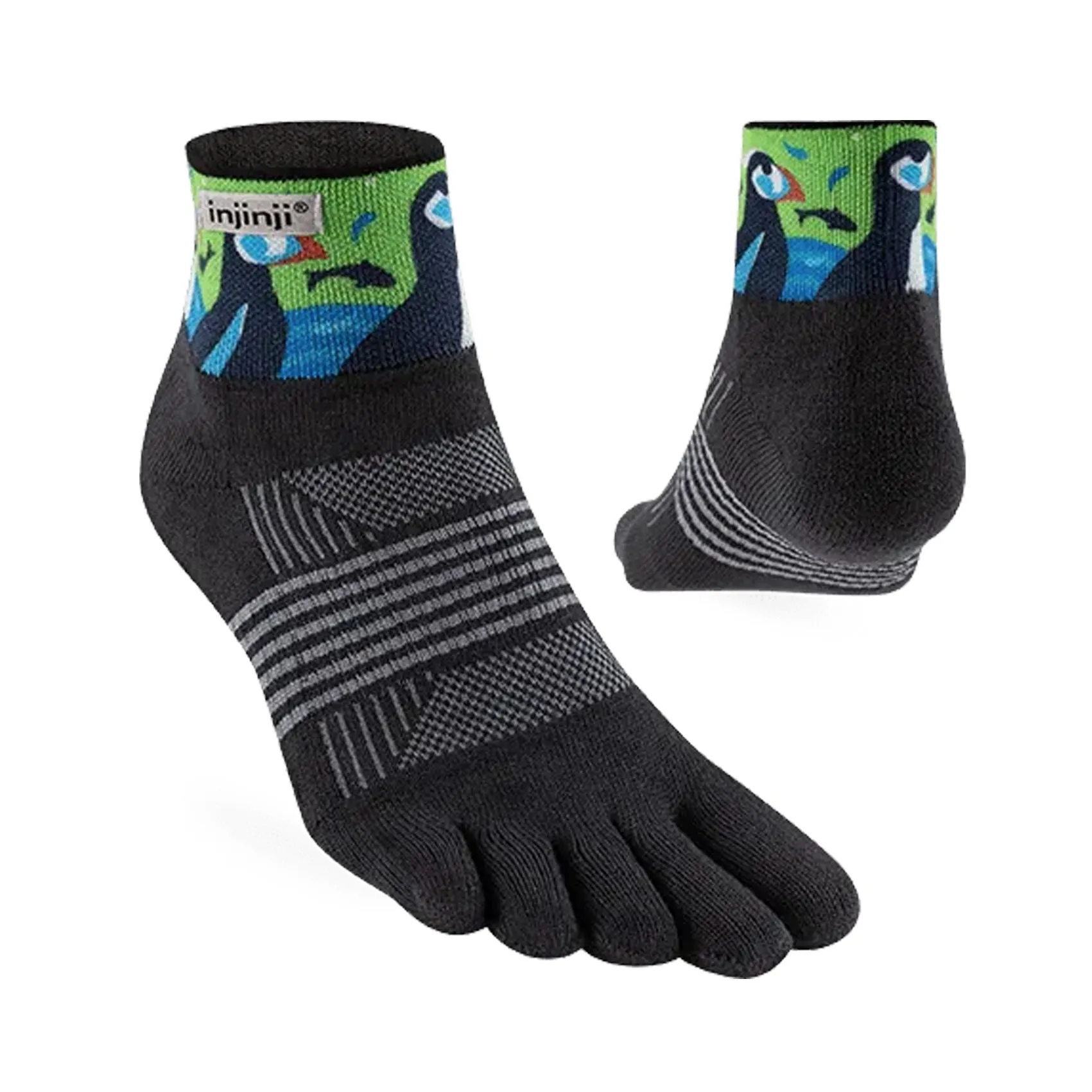 Womens Injinji Trail Artist Designed Mini-Crew Socks