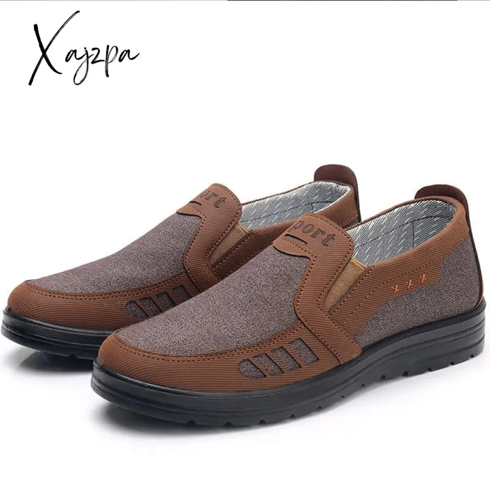 Xajzpa - Fashion Men Causal Shoes Comfortable Men's Sneakers Slip On Men Driving Shoes Spring Autumn Loafers Male Walking Shoes Plus Size